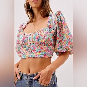 For Love And Lemons claude crop top